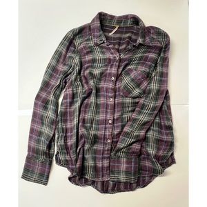 Free People Plaid Button-down